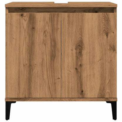 Mobile Lavabo Rovere Artigianale 58x33x60 cm Legno Multistrato