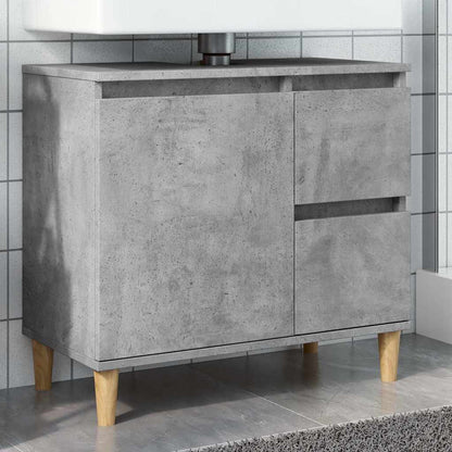 Mobile Lavabo da Bagno Grigio Rovere 65x33x60 cm in Truciolato