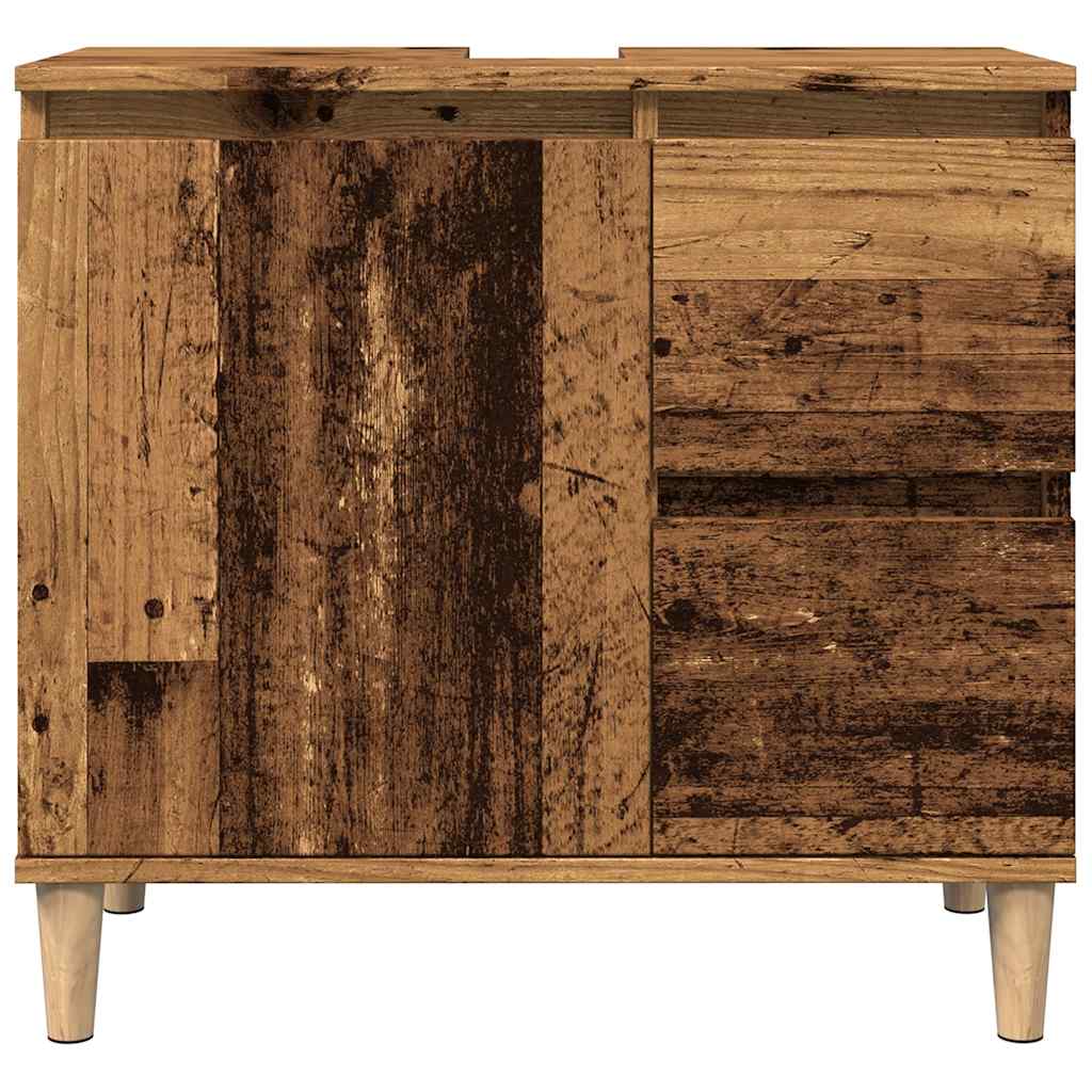 Mobile Sottolavabo Legno Antico 65x33x60 cm in Truciolato