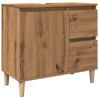 Mobile Sottolavabo Rovere Artigianale 65x33x60 cm in Truciolato