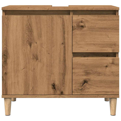Mobile Sottolavabo Rovere Artigianale 65x33x60 cm in Truciolato