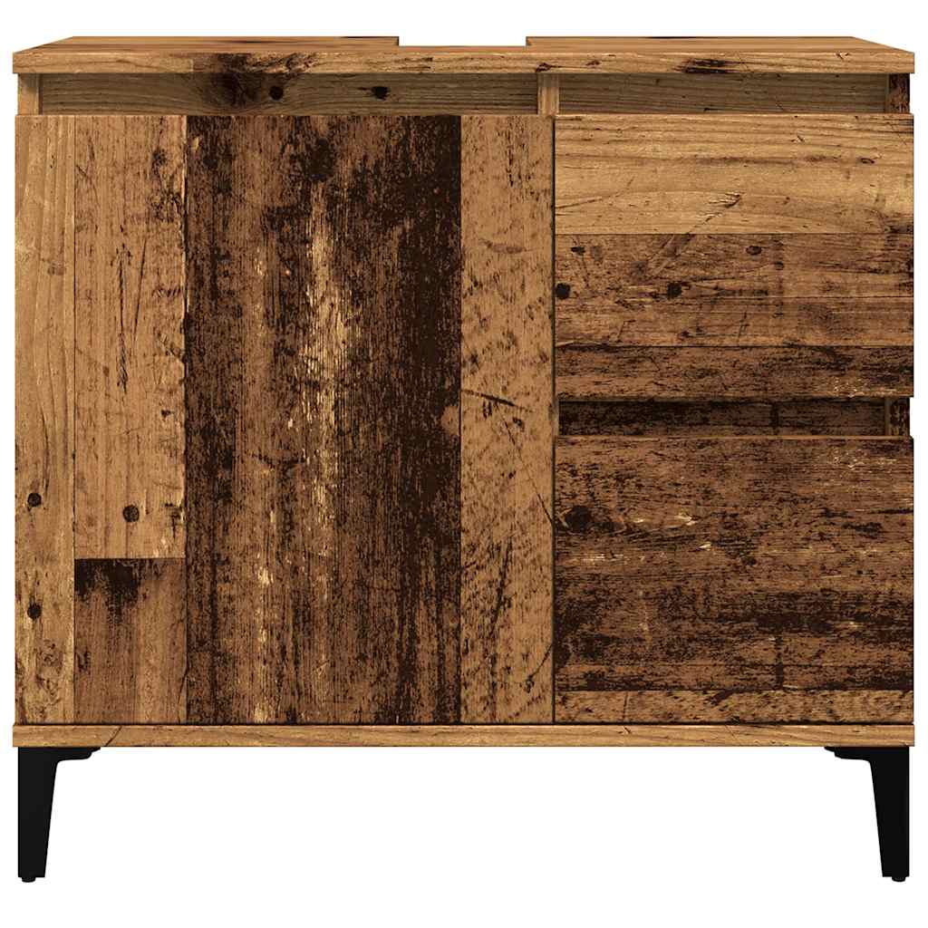 Mobile Sottolavabo Legno Antico 65x33x60 cm in Truciolato