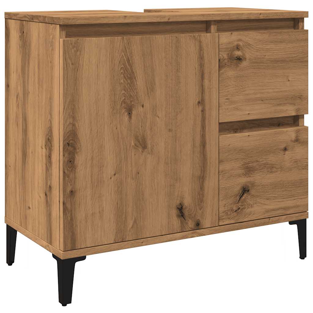 Mobile Sottolavabo Rovere Artigianale 65x33x60 cm in Truciolato