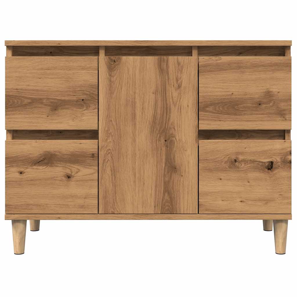 Mobile Lavabo Rovere Artigianale 80x33x60 cm Legno Multistrato