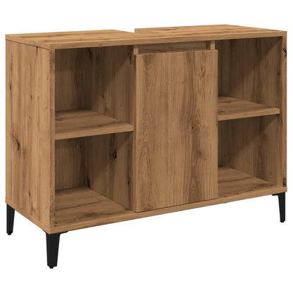 Mobile Lavabo Rovere Artigianale 80x33x60 cm Legno Multistrato