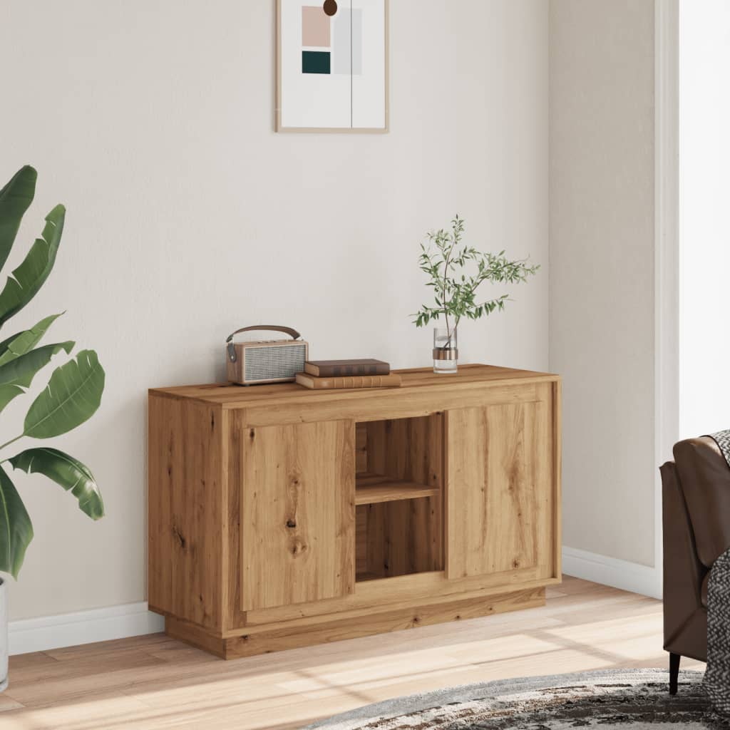 Credenza Rovere Artigianale 102x35x60 cm in Legno Multistrato