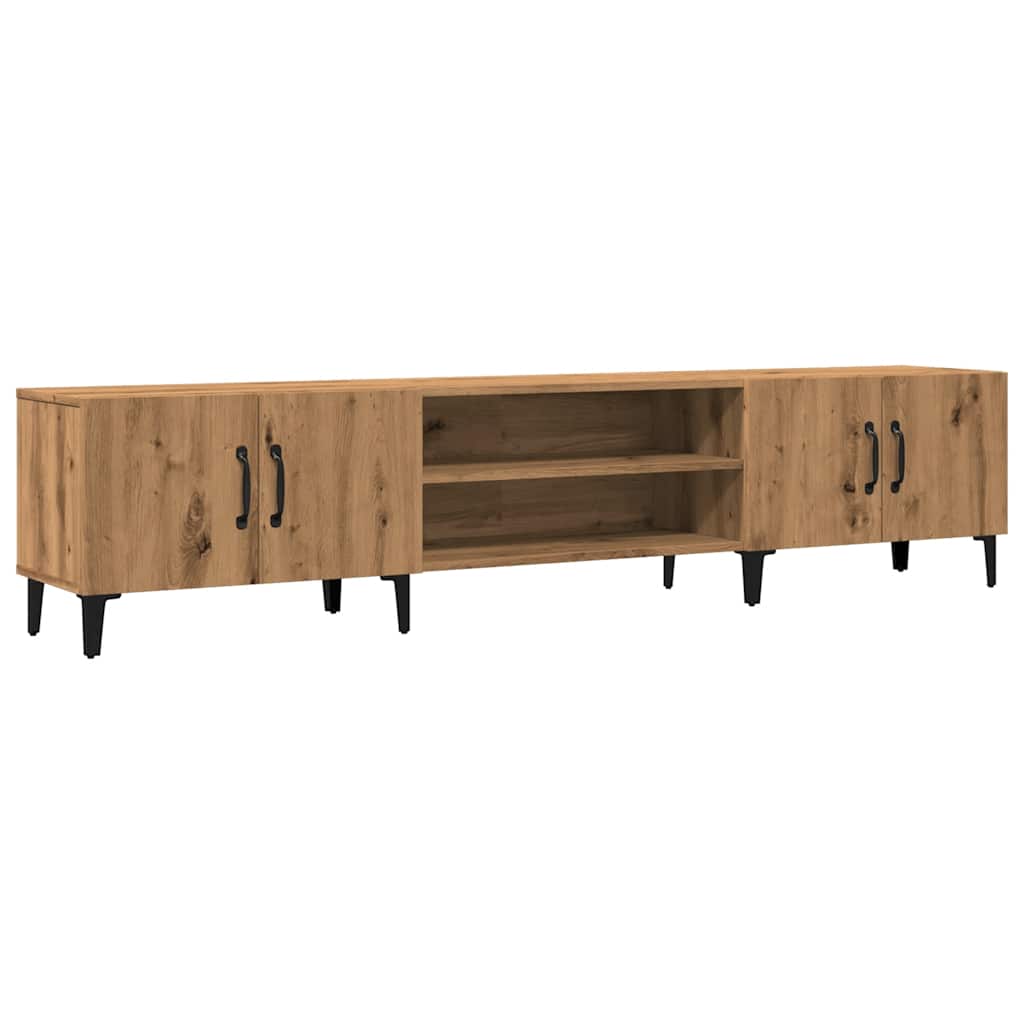 Mobile TV Rovere Artigianale 180x31,5x40cm in Legno Multistrato