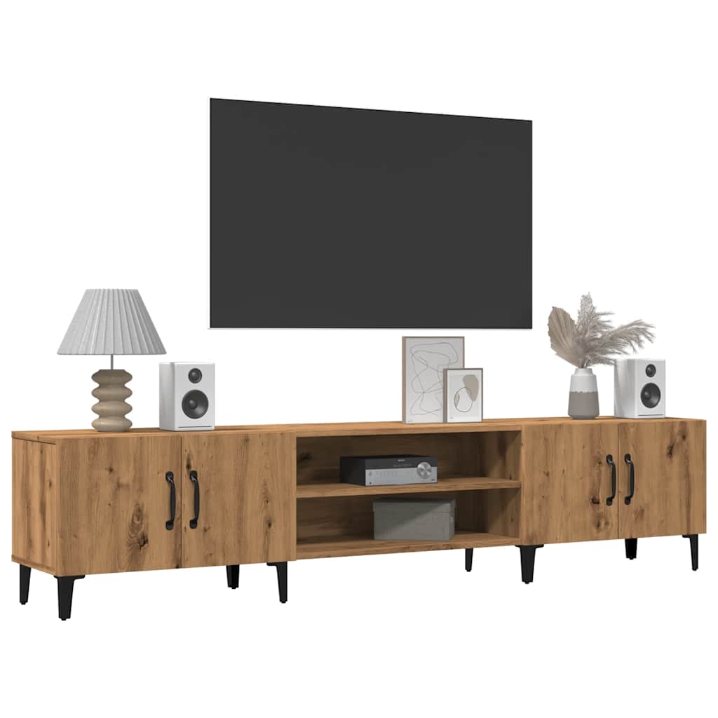 Mobile TV Rovere Artigianale 180x31,5x40cm in Legno Multistrato