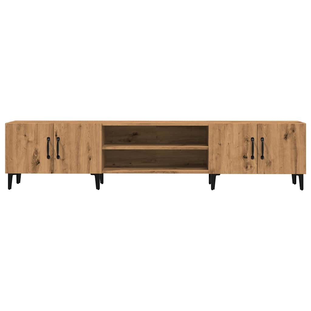 Mobile TV Rovere Artigianale 180x31,5x40cm in Legno Multistrato