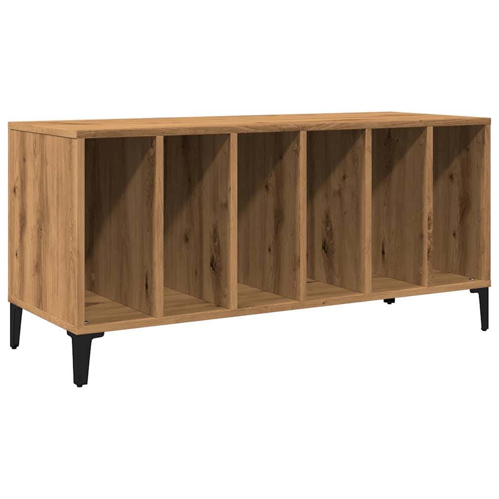Mobile Porta Dischi Rovere Artigianale 100x38x48 cm Multistrato