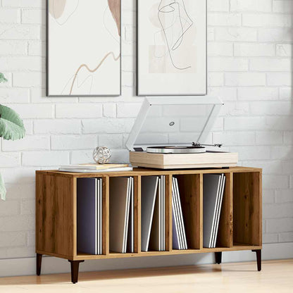 Mobile Porta Dischi Rovere Artigianale 100x38x48 cm Multistrato
