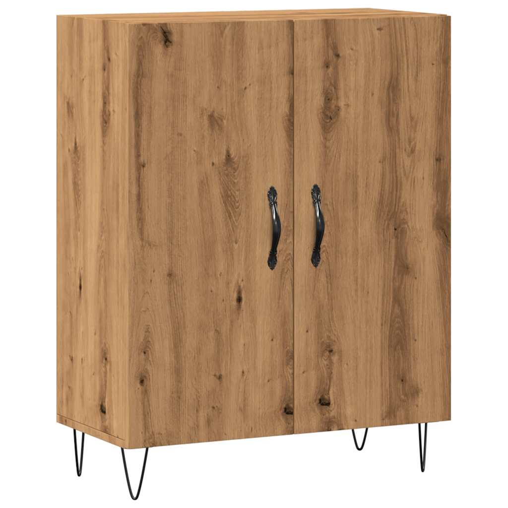 Credenza Rovere Artigianale 69,5x34x90 cm in Legno Multistrato