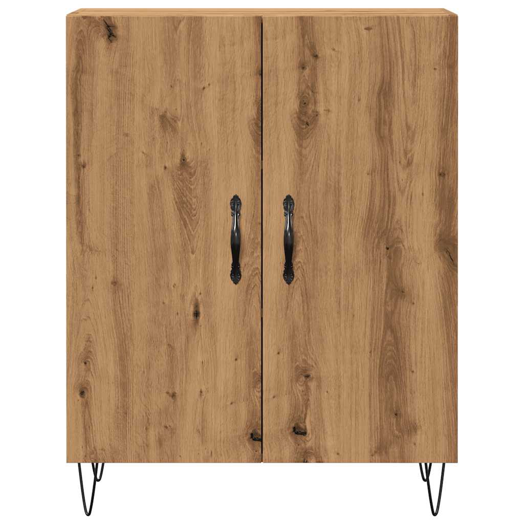 Credenza Rovere Artigianale 69,5x34x90 cm in Legno Multistrato