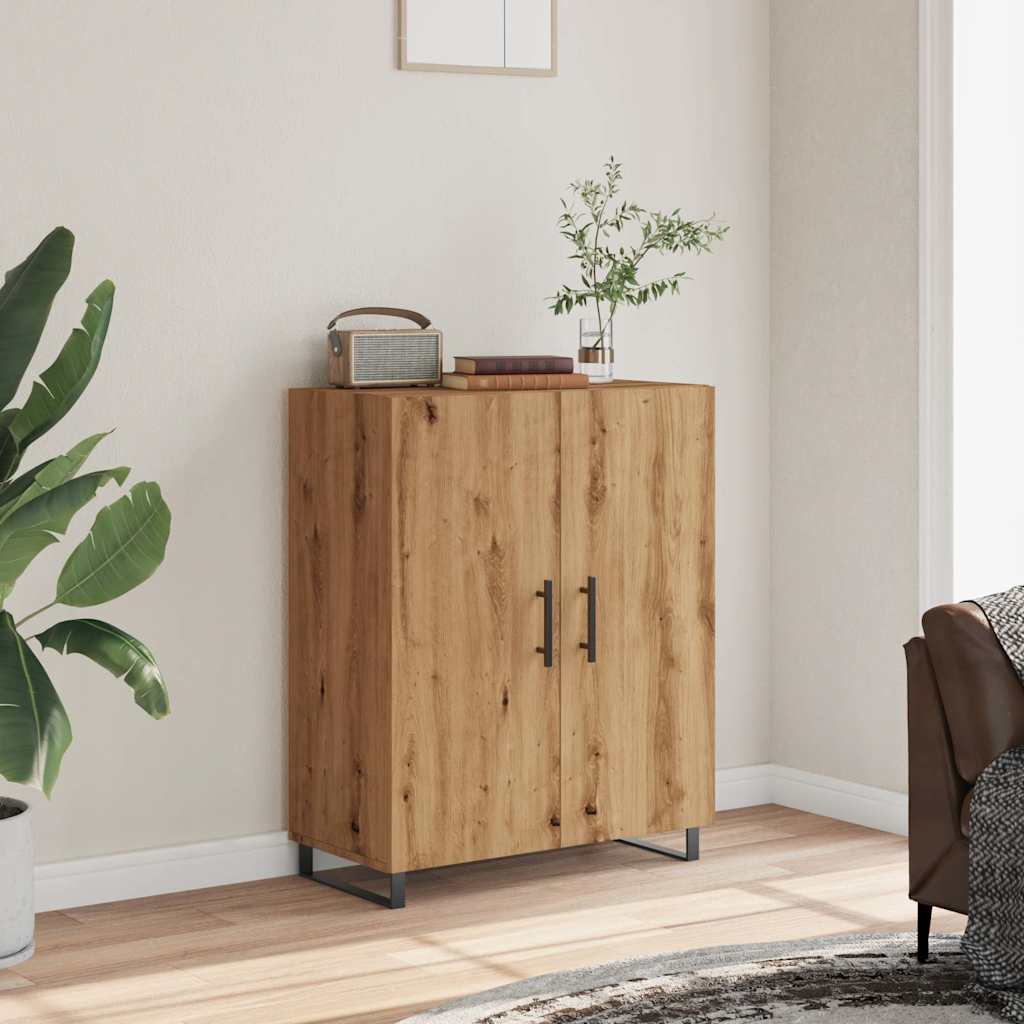Credenza Rovere Artigianale 69,5x34x90 cm in Legno Multistrato