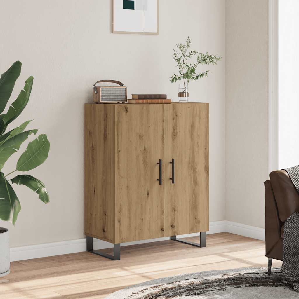 Credenza Rovere Artigianale 69,5x34x90 cm in Legno Multistrato