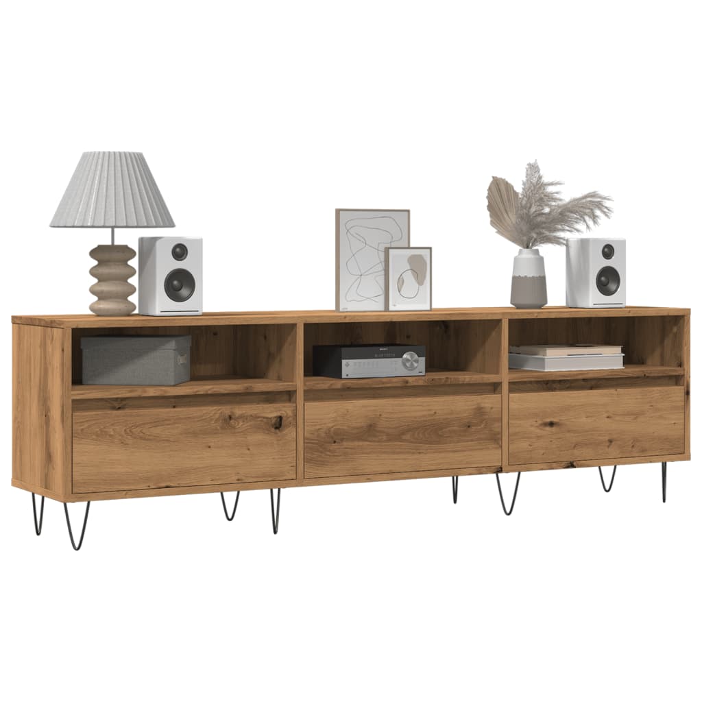 Mobile Porta TV Rovere Artigianale 150x30x44,5 cm Multistrato