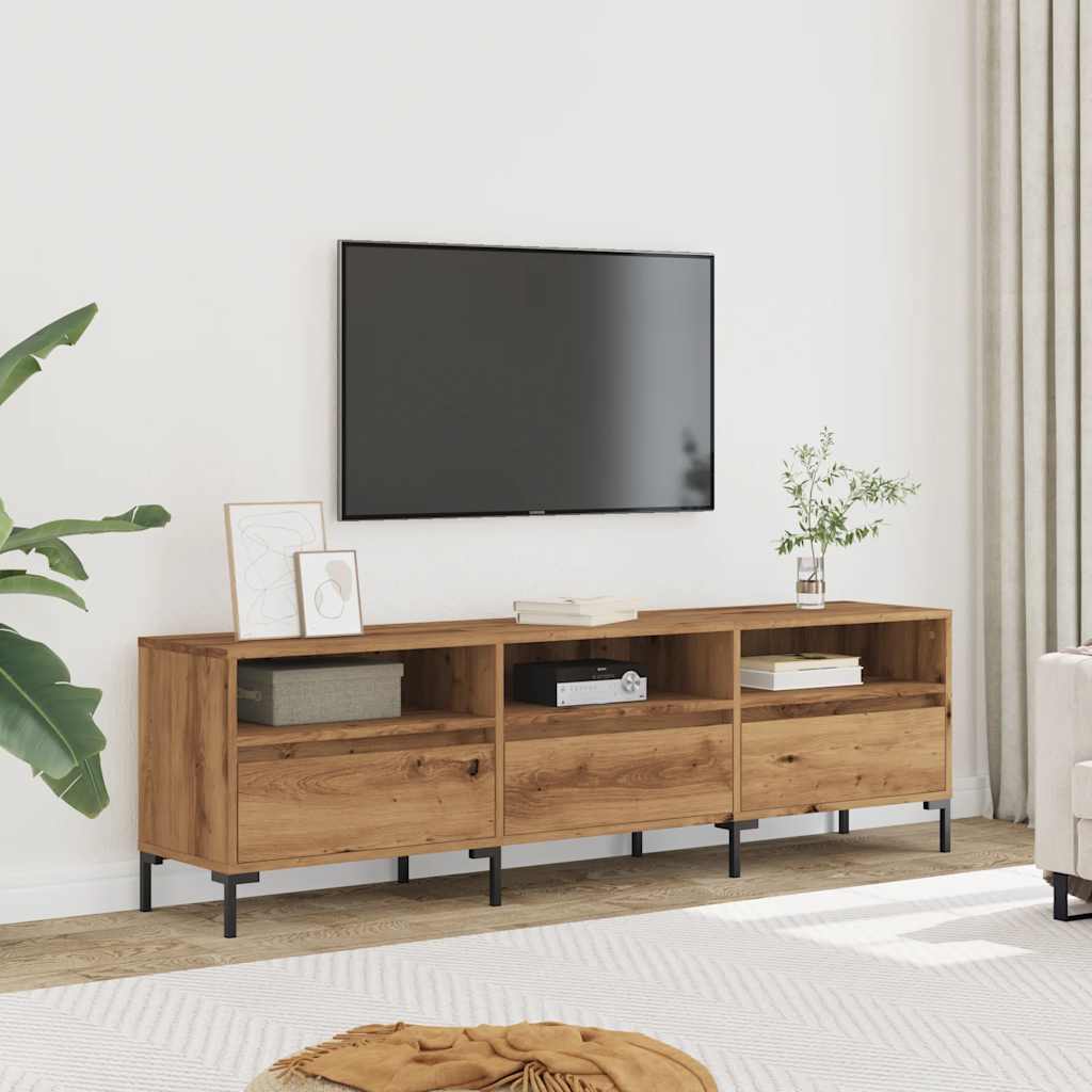 Mobile Porta TV Rovere Artigianale 150x30x44,5 cm Multistrato