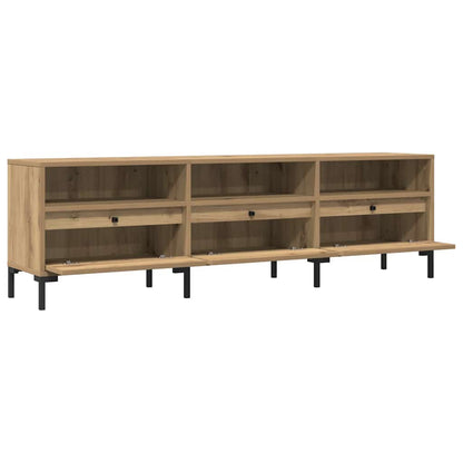 Mobile Porta TV Rovere Artigianale 150x30x44,5 cm Multistrato