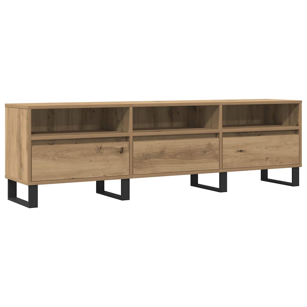 Mobile Porta TV Rovere Artigianale 150x30x44,5 cm Multistrato