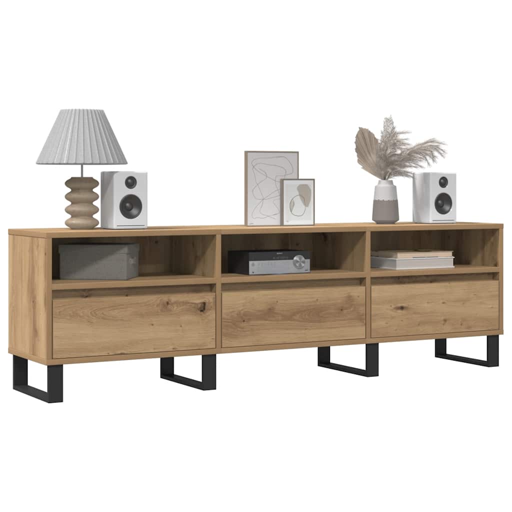 Mobile Porta TV Rovere Artigianale 150x30x44,5 cm Multistrato