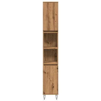 Armadietto Bagno Rovere 30x30x190 cm Legno Multistrato