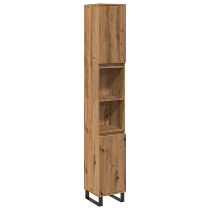 Armadietto Bagno Rovere 30x30x190 cm Legno Multistrato