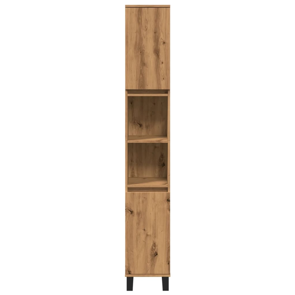 Armadietto Bagno Rovere 30x30x190 cm Legno Multistrato