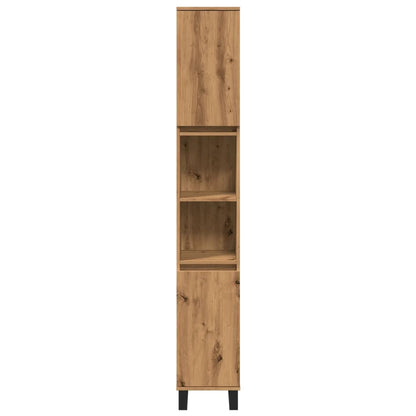 Armadietto Bagno Rovere 30x30x190 cm Legno Multistrato