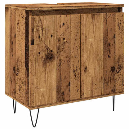 Mobile da Bagno Legno Vecchio 58x33x60 cm in Truciolato