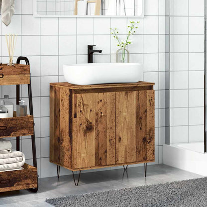 Mobile da Bagno Legno Vecchio 58x33x60 cm in Truciolato