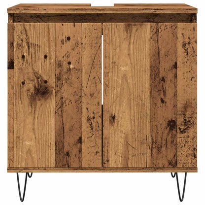 Mobile da Bagno Legno Vecchio 58x33x60 cm in Truciolato