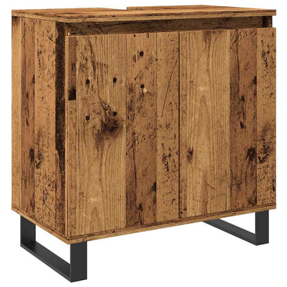 Mobile da Bagno Legno Vecchio 58x33x60 cm in Truciolato