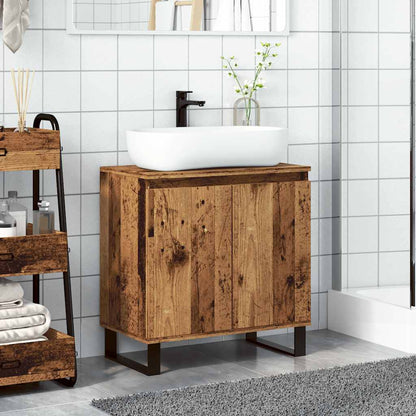 Mobile da Bagno Legno Vecchio 58x33x60 cm in Truciolato