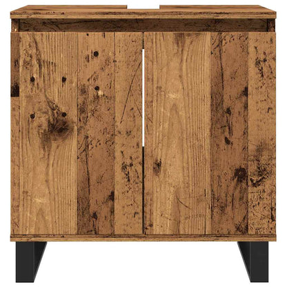 Mobile da Bagno Legno Vecchio 58x33x60 cm in Truciolato