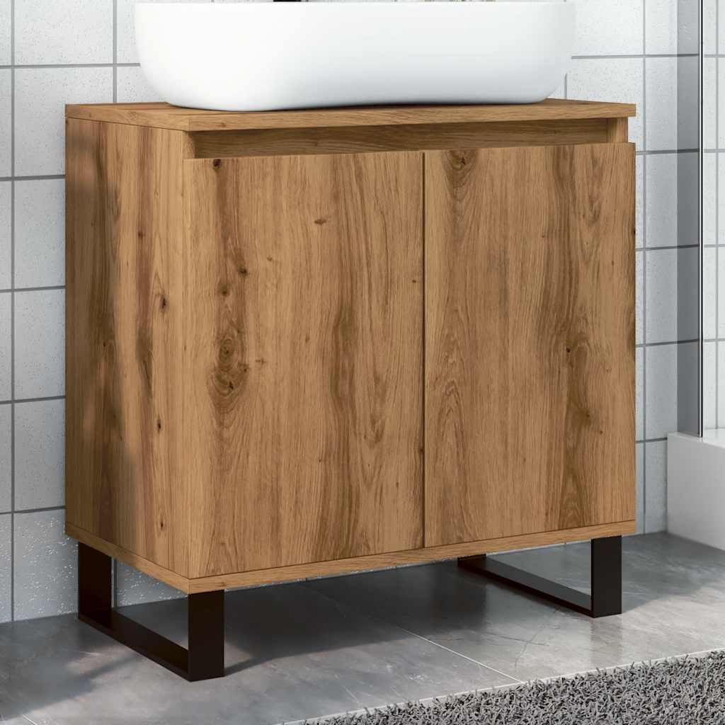 Mobile da Bagno Rovere Artigianale 58x33x60 cm in Truciolato