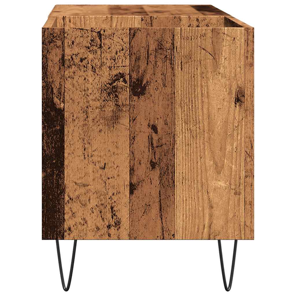 Mobile Porta Dischi Legno Antico 84,5x38x48cm Legno Multistrato