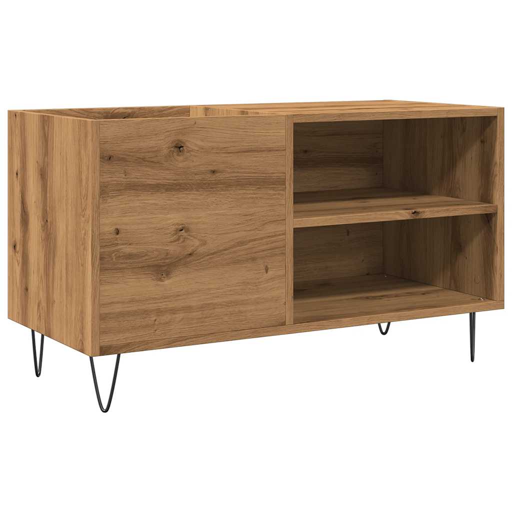 Mobile Porta Dischi Rovere Artigianale 84,5x38x48cm Multistrato