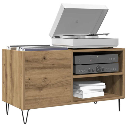 Mobile Porta Dischi Rovere Artigianale 84,5x38x48cm Multistrato