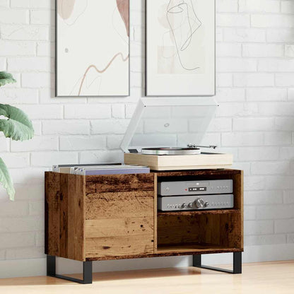 Mobile Porta Dischi Legno Antico 84,5x38x48cm Legno Multistrato