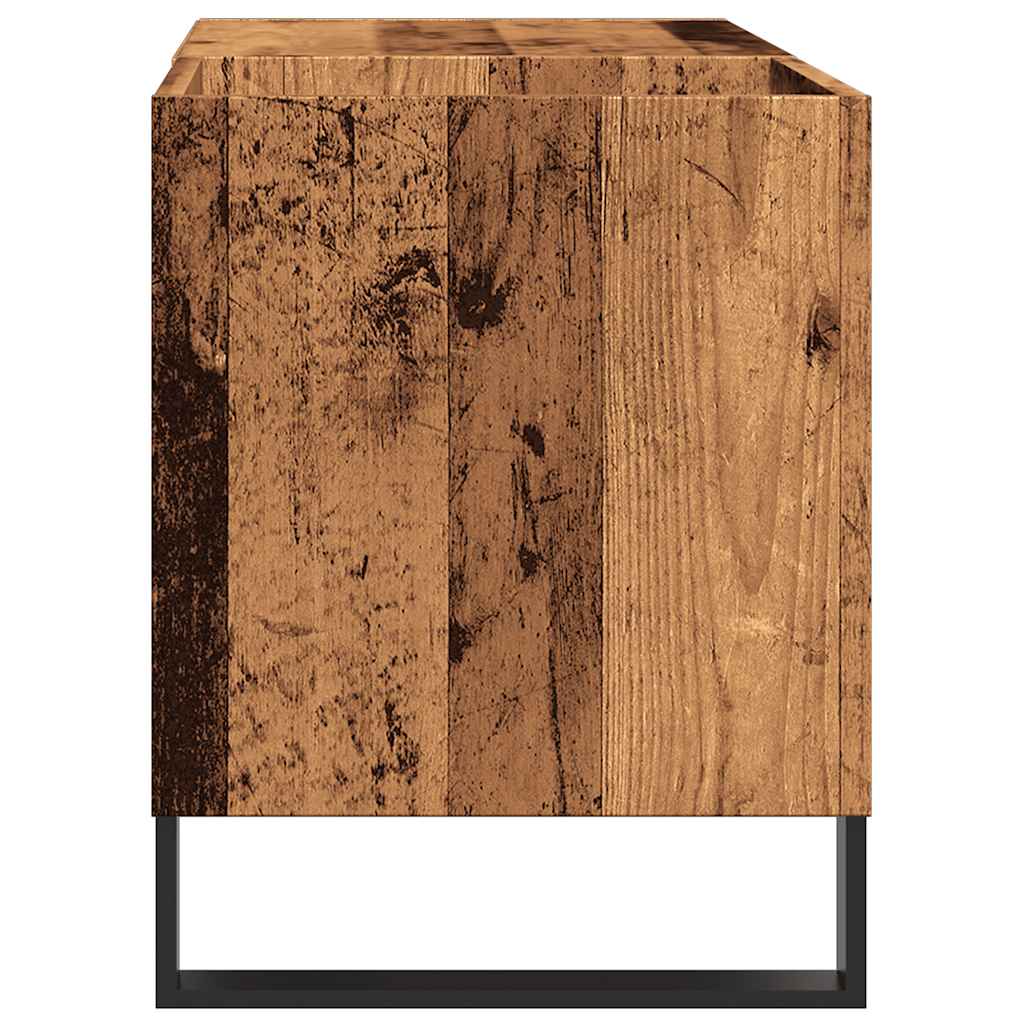 Mobile Porta Dischi Legno Antico 84,5x38x48cm Legno Multistrato