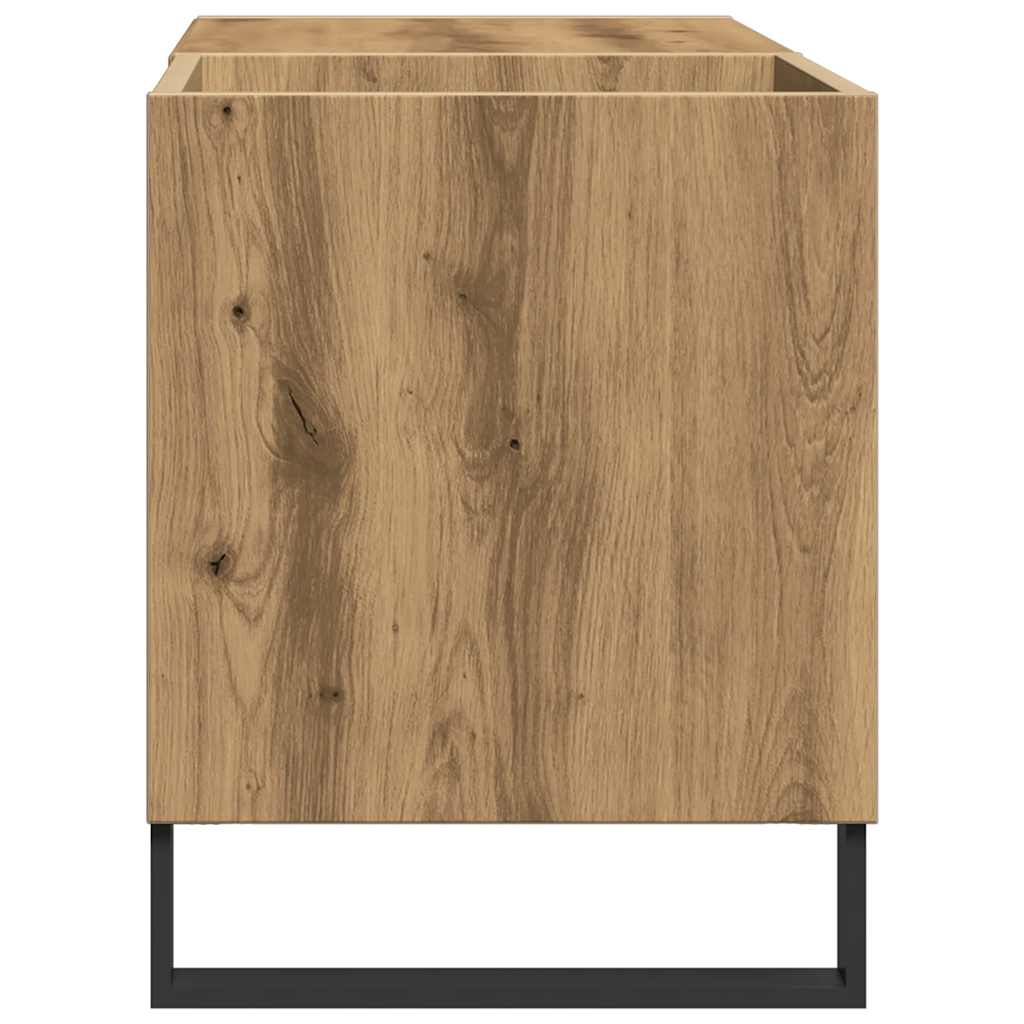 Mobile Porta Dischi Rovere Artigianale 84,5x38x48cm Multistrato