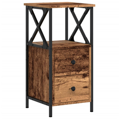 Comodino Legno Antico 34x35,5x70 cm in Legno Multistrato