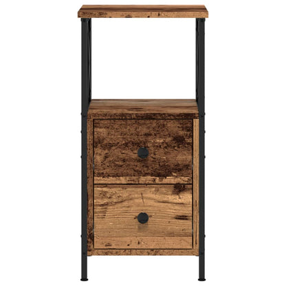 Comodino Legno Antico 34x35,5x70 cm in Legno Multistrato