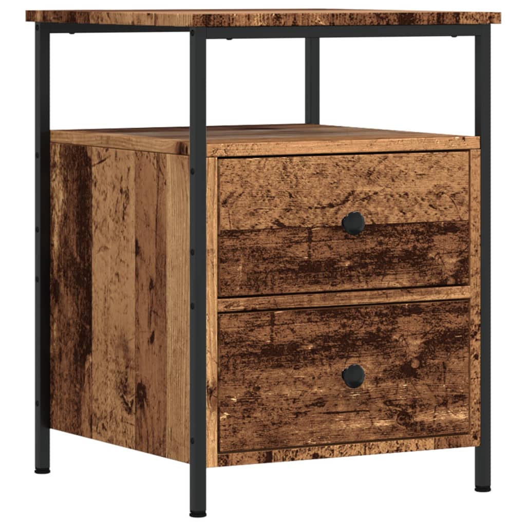 Comodino Legno Antico 44x45x60 cm in Legno Multistrato