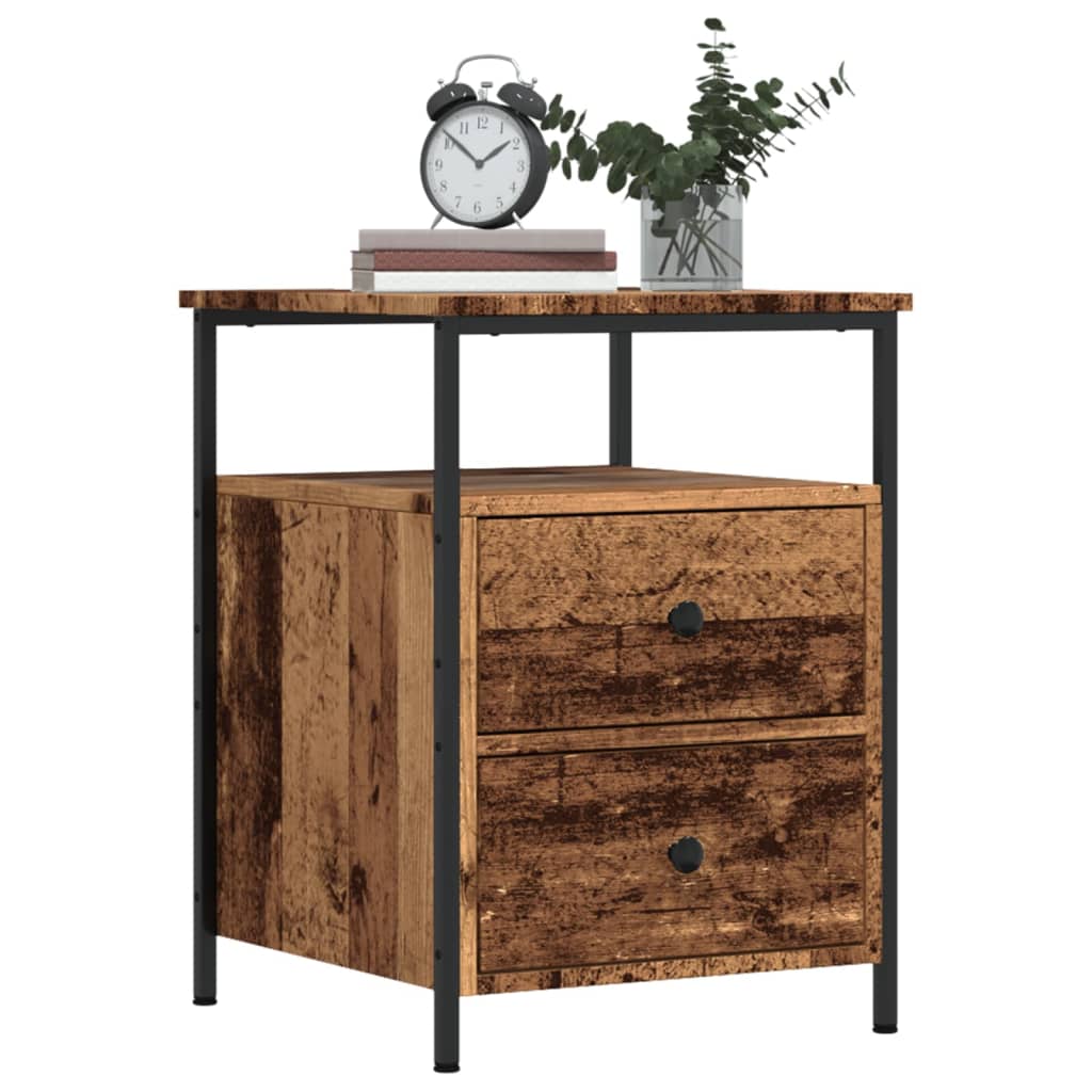 Comodino Legno Antico 44x45x60 cm in Legno Multistrato