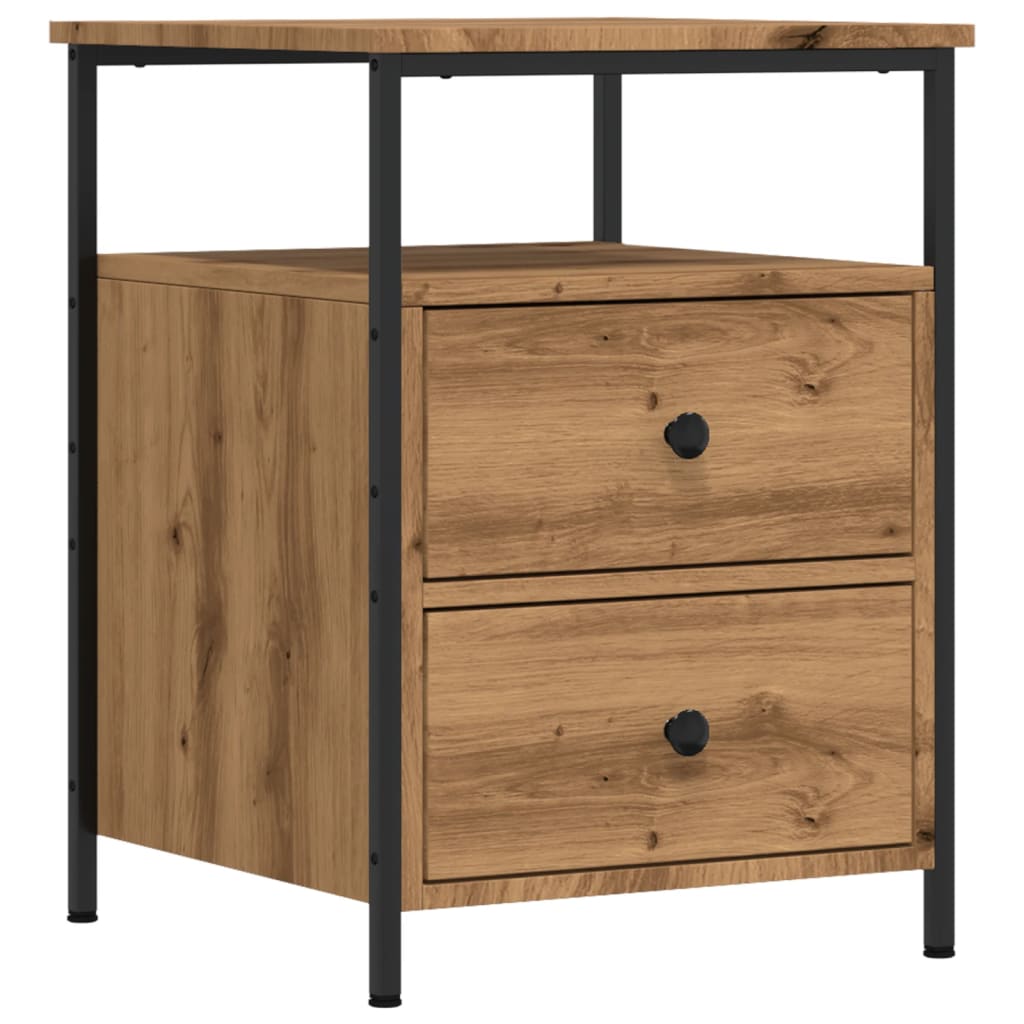 Comodino Rovere Artigianale 44x45x60 cm in Legno Multistrato