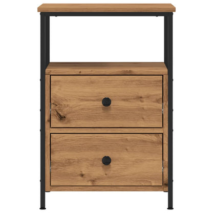Comodino Rovere Artigianale 34x35,5x50 cm in Legno Multistrato