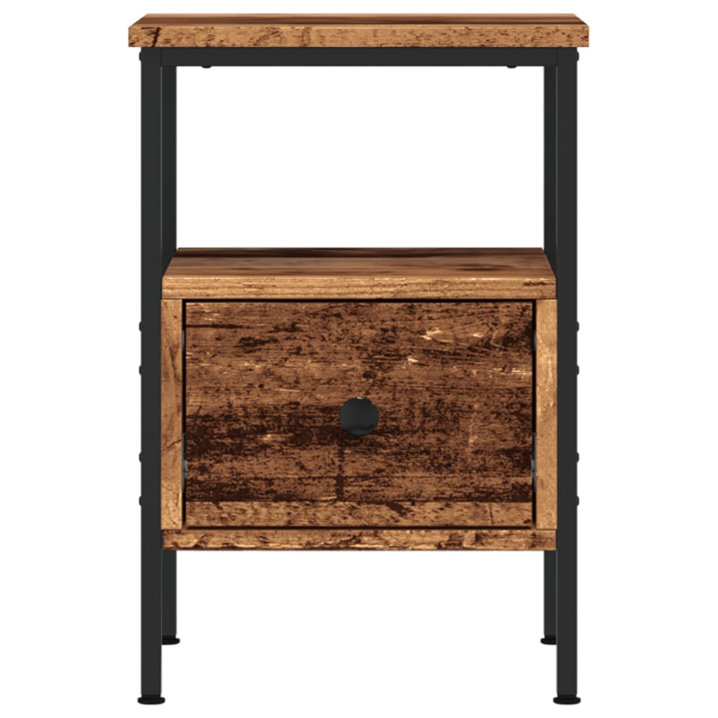 Comodino Legno Antico 34x36x50 cm in Legno Multistrato