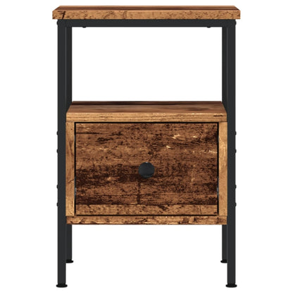 Comodini Legno Antico 2 pz 34x36x50 cm in Legno Multistrato