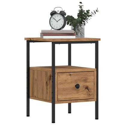Comodino Rovere Artigianale 34x36x50 cm in Legno Multistrato
